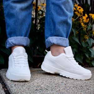 Chunky White Sneakers